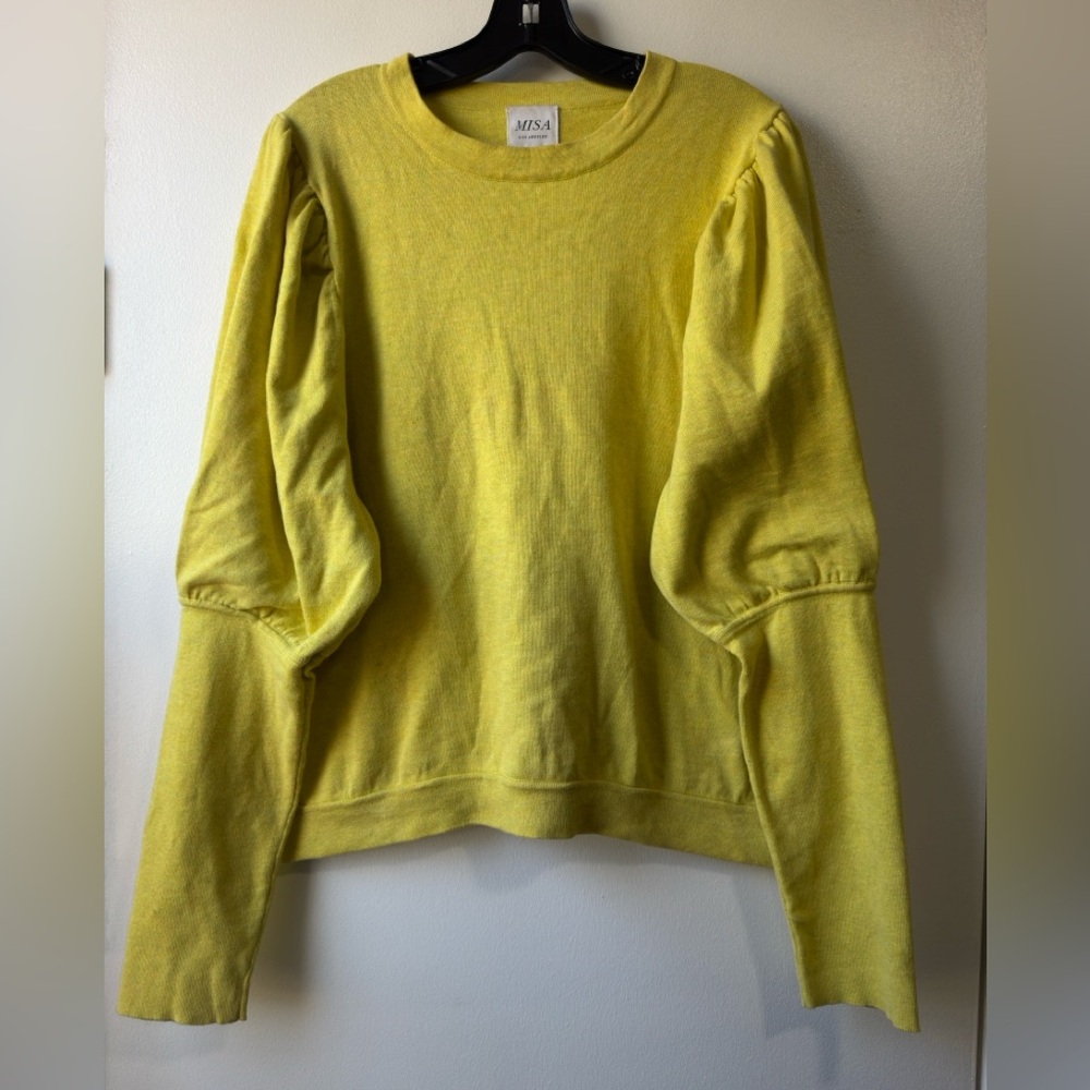Misa Los Angeles Sunny Yellow Knit Top